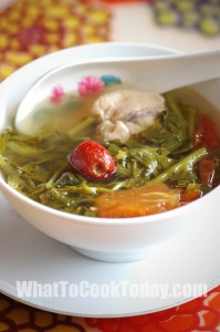 WATERCRESS SOUP WITH RED DATES