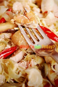 STEAMED PORK BELLY WITH SALTED MACKEREL