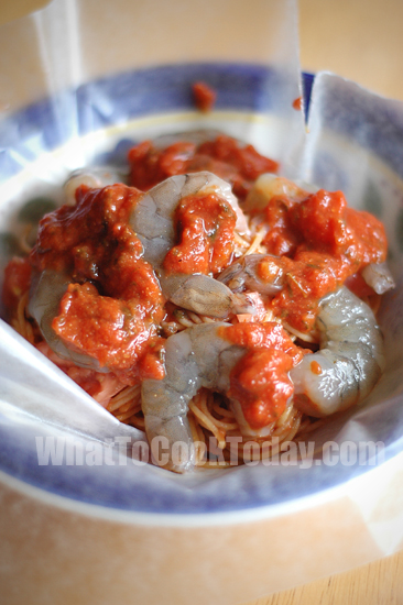 PASTA AND SHRIMP PARCELS PASTA AND SHRIMP PARCELS