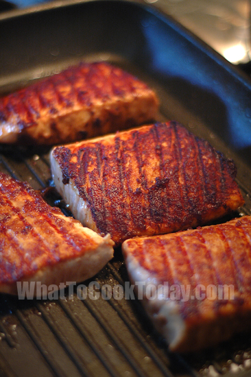 GRILLED SALMON WITH WATERMELON SALSA VERDE GRILLED SALMON WITH WATERMELON SALSA VERDE