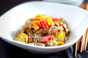 WOK-SAUTEED CHICKEN WITH GREEN TEA