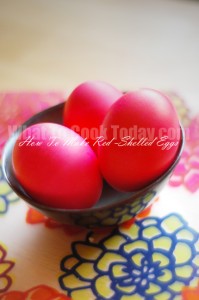 RED-SHELLED EGGS