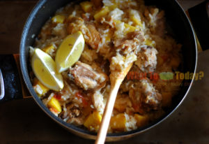 CHICKEN PULAU WITH PUMPKIN