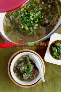 LUANG PRABANG PORK STEW WITH BITTER GREENS/ OAW' MOO SAI PAKKAT