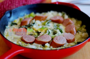 PAPET VAUDOIS/ VAUD SAUSAGES WITH LEEKS, CREAM AND POTATOES