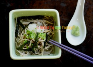 COLD SOBA NOODLES WITH GRATED DAIKON