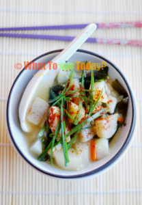 TONJIRU/ PORK AND VEGETABLE MISO SOUP
