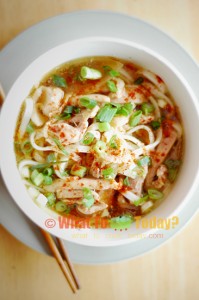 HOT NOODLE SOUP WITH SLICED DUCK