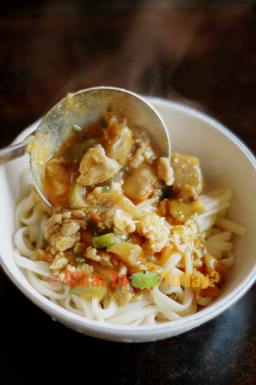 SPICY EGGPLANT JA-JA-MEN UDON SPICY EGGPLANT JA-JA-MEN UDON