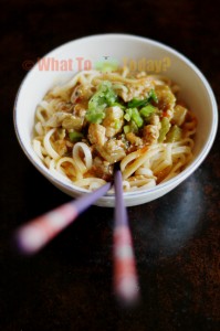 SPICY EGGPLANT JA-JA-MEN UDON