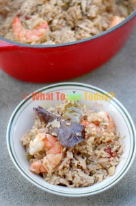 CHICKEN, SAUSAGE AND SHRIMP JAMBALAYA