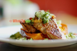 CAJUN ALLIGATOR WITH SWEET POTATO & SALSA