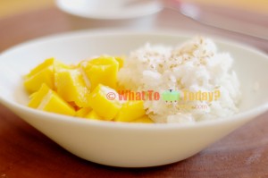 SWEET STICKY RICE WITH COCONUT AND MANGO/ KHAO NIAW MAMUANG