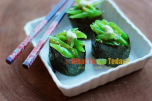 GREEN BEAN SUSHI BOATS