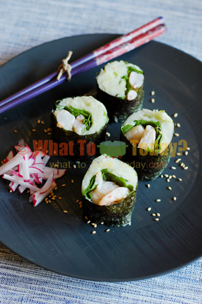 SHRIMP, SPINACH AND WASABI MASH ROLLS SHRIMP, SPINACH AND WASABI MASH ROLLS