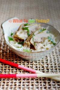 STEAMED LEMON CHICKEN WITH NOODLES