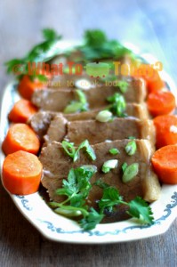 STEAMED BEEF BRISKET WITH WINE SAUCE