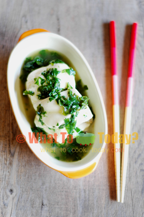 STEAMED FISH AND TOFU STACKS STEAMED FISH AND TOFU STACKS