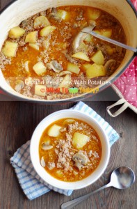 GROUND BEEF STEW WITH POTATOES