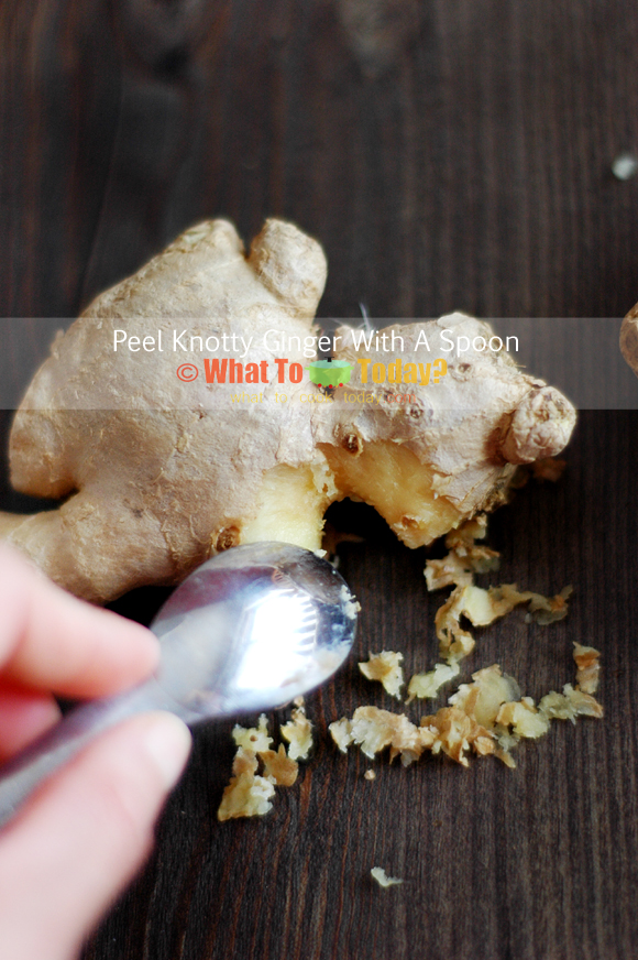 PEEL GINGER WITH A SPOON PEEL GINGER WITH A SPOON