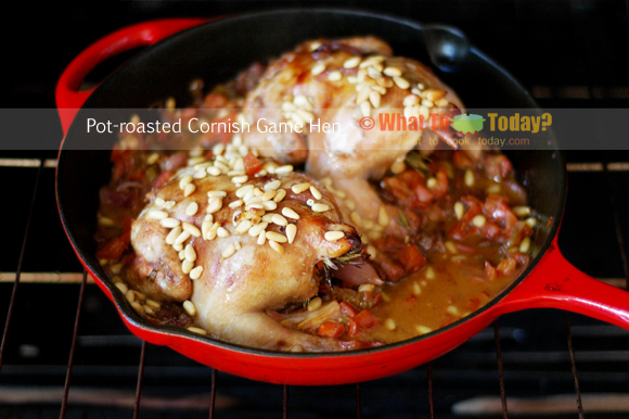 POT-ROASTED CORNISH GAME HEN