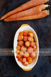 POT-STICKER CARROTS WITH BAY LEAVES