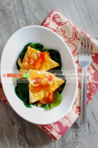 BROILED TOFU WITH MANGO CHUTNEY