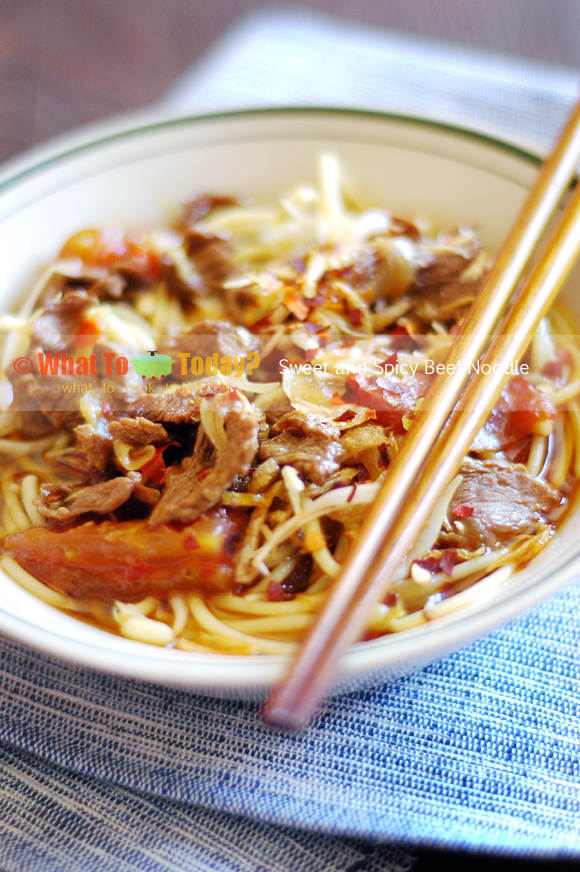 SWEET AND SPICY BEEF NOODLE  SWEET AND SPICY BEEF NOODLE