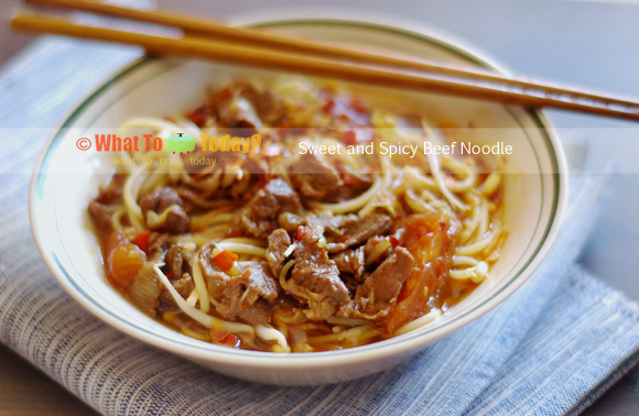 SWEET AND SPICY BEEF NOODLE  SWEET AND SPICY BEEF NOODLE