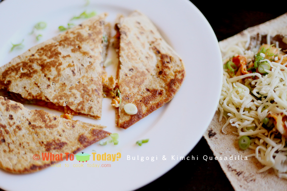 BULGOGI AND KIMCHI QUESADILLA BULGOGI AND KIMCHI QUESADILLA