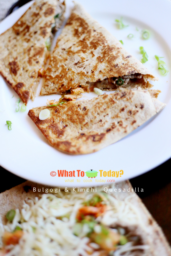 BULGOGI AND KIMCHI QUESADILLA BULGOGI AND KIMCHI QUESADILLA