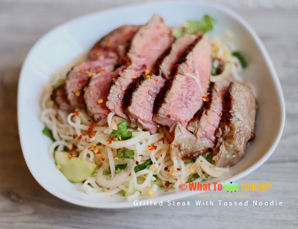GRILLED STEAK WITH TOSSED NOODLE GRILLED STEAK WITH TOSSED NOODLE