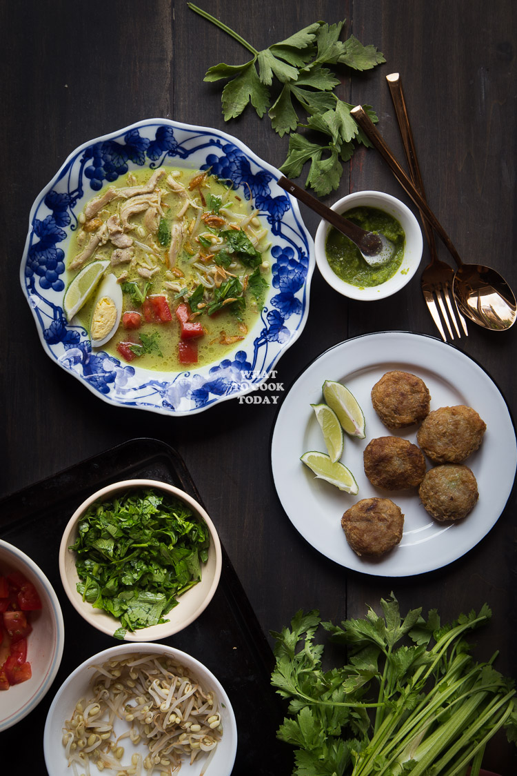 How to make Soto Ayam Medan (Chicken Soup in Coconut Milk). Delicious easy one pot Indonesian recipe. Click through for full recipe and step by step instructions