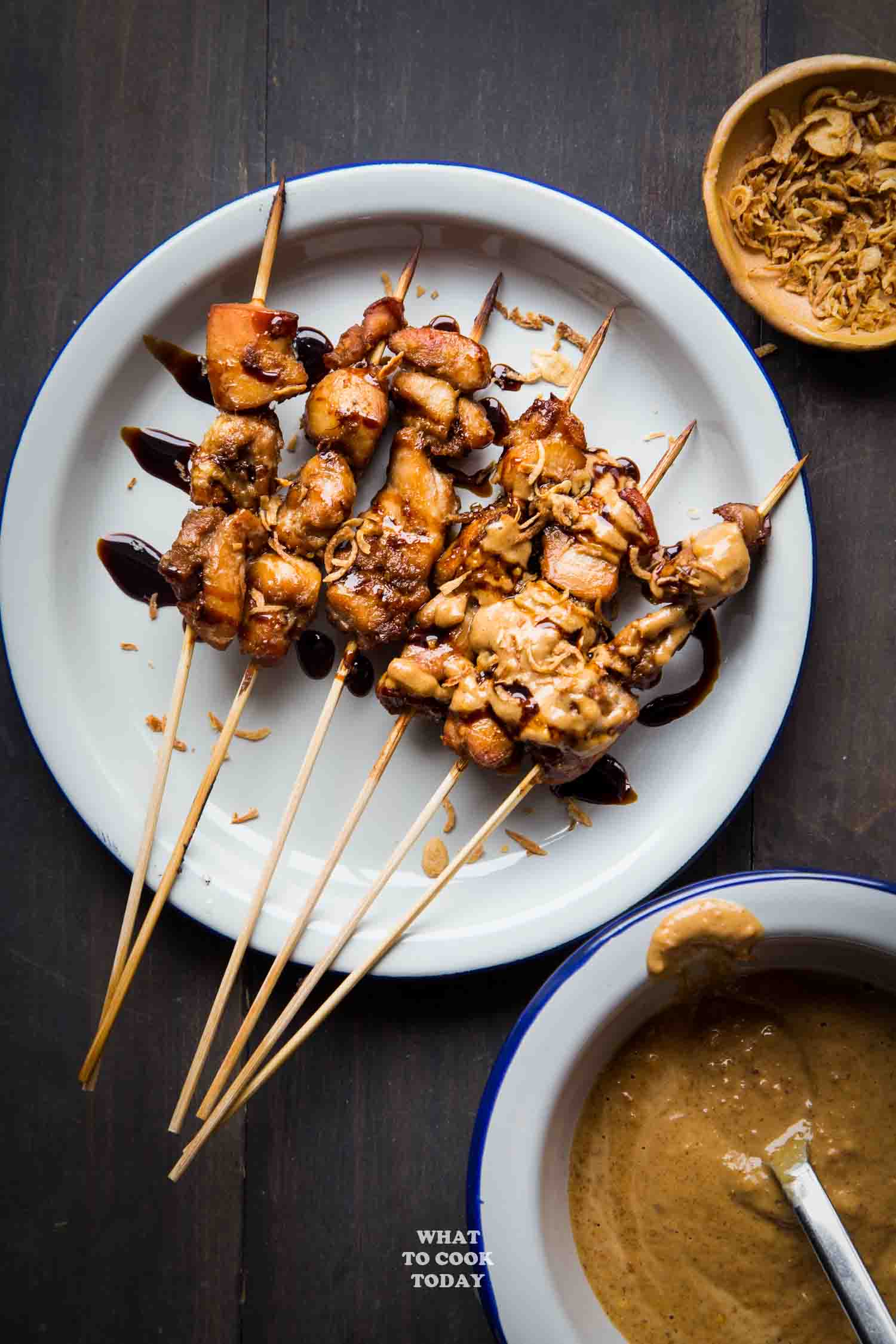 Sate Ayam Bumbu Kacang (Chicken Satay with Peanut Sauce)