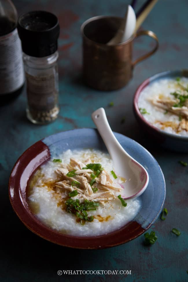 Easy Chicken Rice Congee / Porridge (Bubur Ayam)