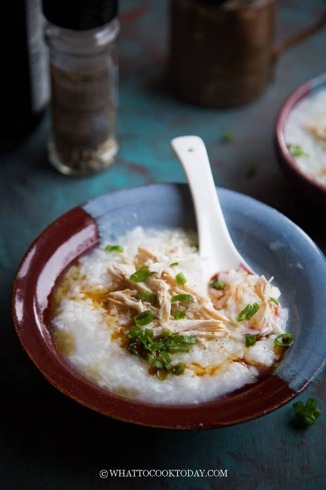 Easy Chicken Rice Congee / Porridge (Bubur Ayam)