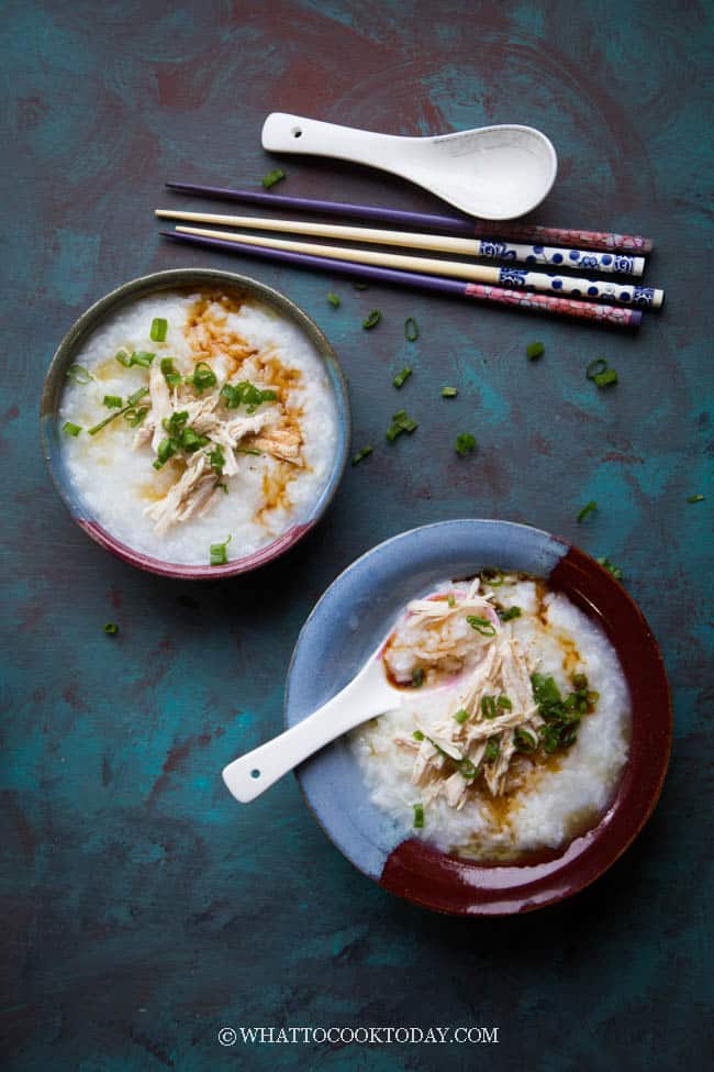 Easy Chicken Rice Congee / Porridge (Bubur Ayam)