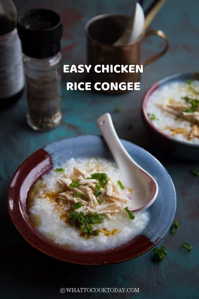 Easy Chicken Rice Congee / Porridge (Bubur Ayam)