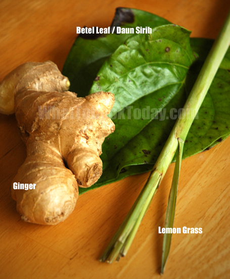 Ginger, Betel Leaf, Lemon grass