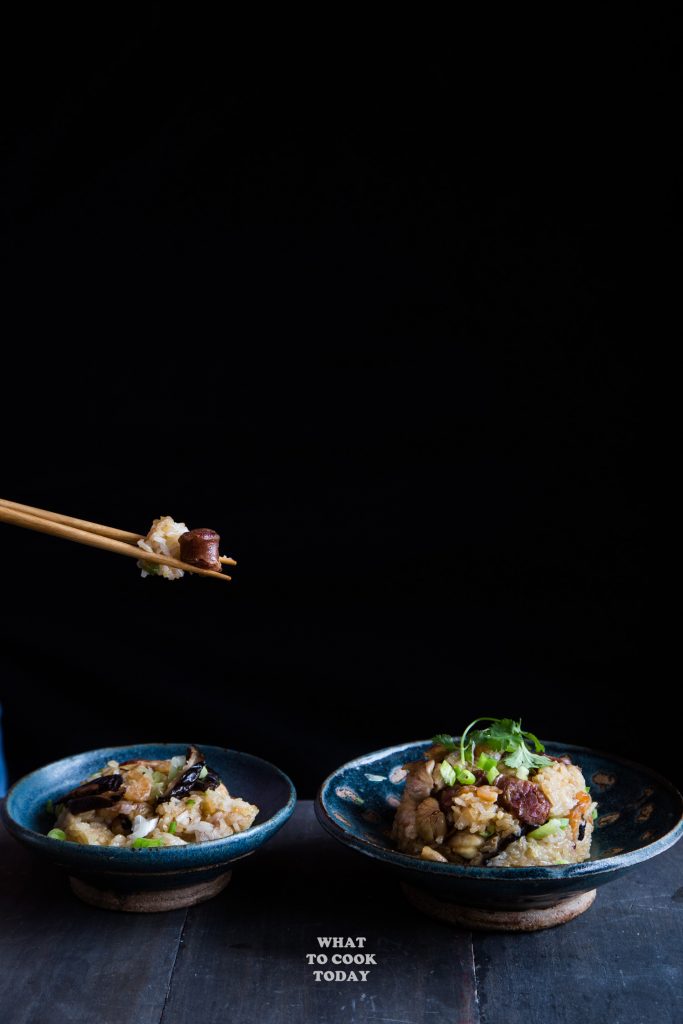 Easy Pressure Cooker Lo Mai Gai (Steamed Sticky Rice with Chicken)