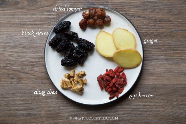Dang Shen Tea (with Black Dates, Ginger, Longan, Goji Berry)