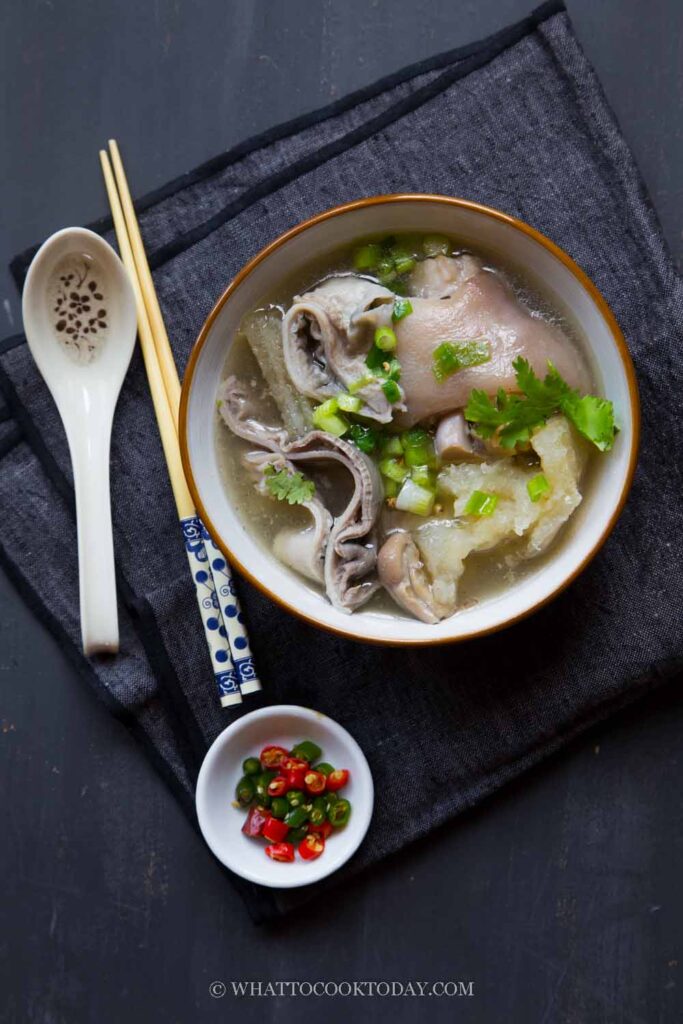 Pig Stomach Soup with White Peppercorns (Instant Pot or Stovetop)