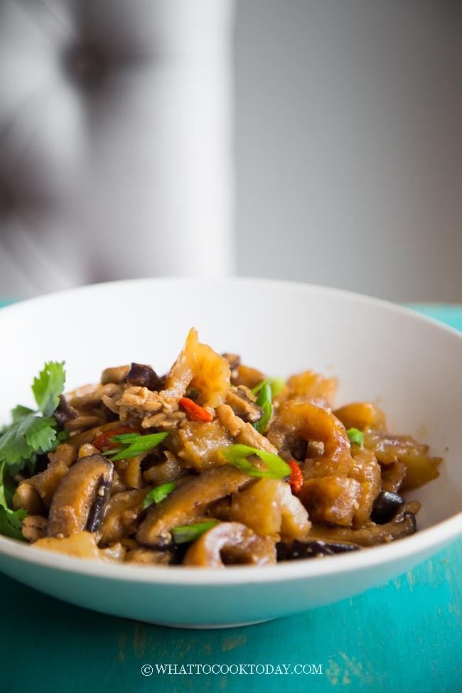 Easy Sea Cucumber Chicken Mushroom Stir Fry