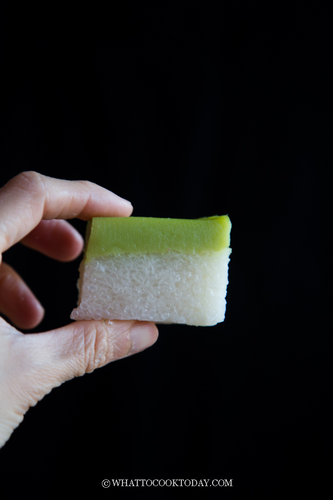 Kuih Seri Muka / Kueh Salat (med slät yta)