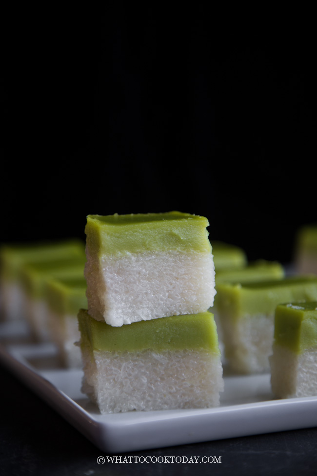 Kuih Seri Muka / Kueh Salat (com superfície lisa)