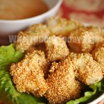 SESAME SEEDS COD FISH WITH FOUR SAUCES