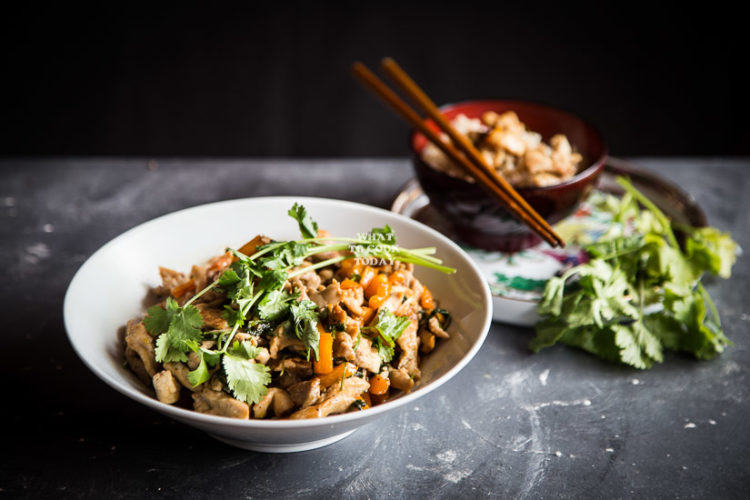 Stirfried Pork with Fresh Coriander