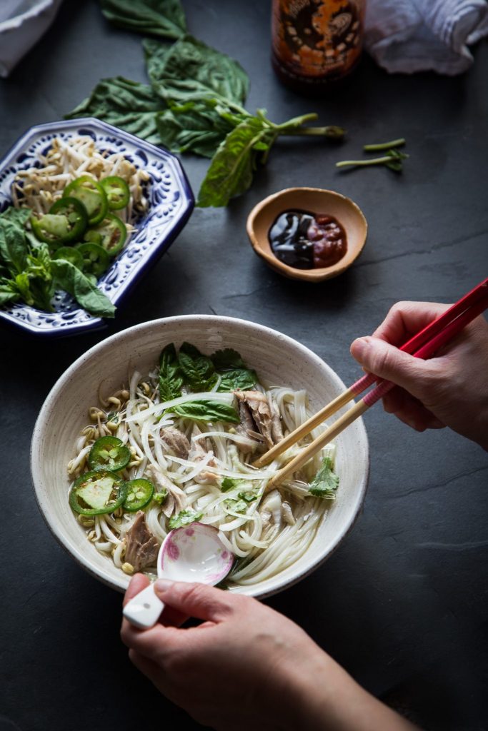 Pressure Cooker Pho Ga (Vietnamese Chicken Pho Noodle Soup)