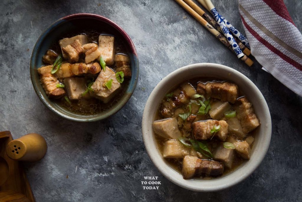 Easy Pressure Cooker Braised Pork with Yam (Taro)