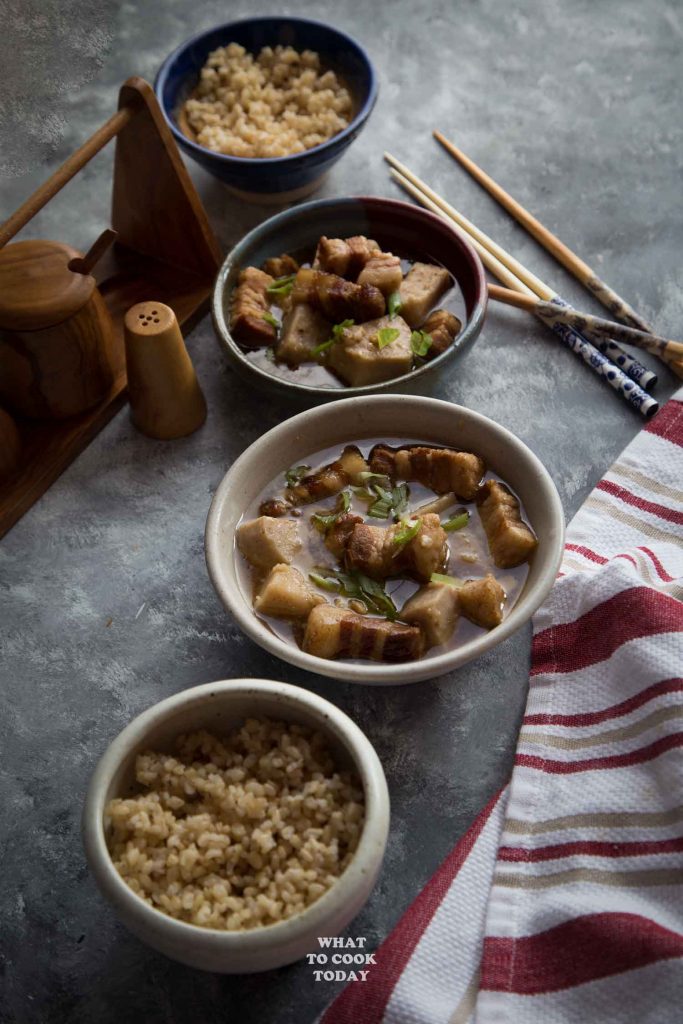 Easy Pressure Cooker Braised Pork with Yam (Taro)
